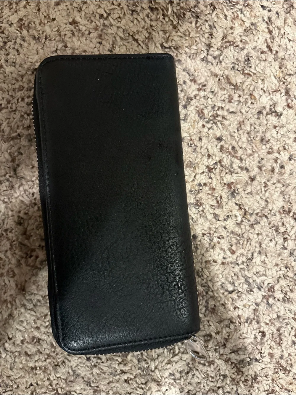 Black Rhinestone Studded Zip Around Wallet Western Boho Glam